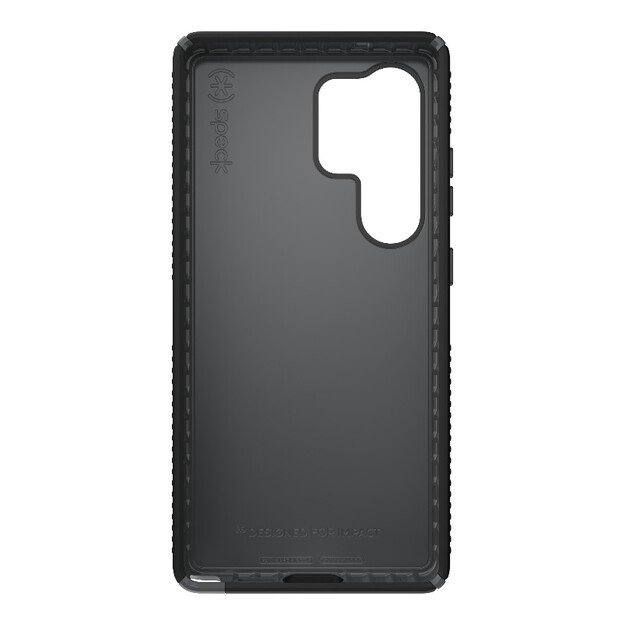 Speck Presidio2 Grip – dėklas, skirtas Samsung Galaxy S25 Ultra (juodas / šiferio pilkas / baltas)