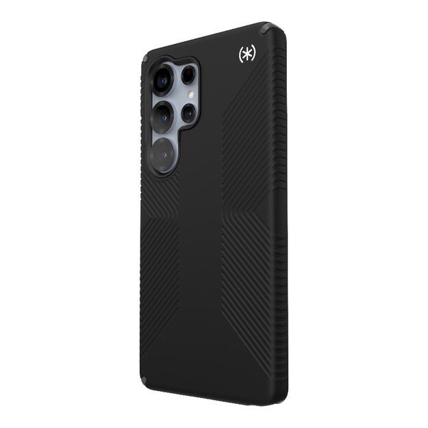 Speck Presidio2 Grip – dėklas, skirtas Samsung Galaxy S25 Ultra (juodas / šiferio pilkas / baltas)