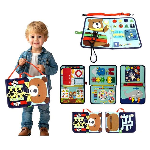 2Kids Toys Sensory busy book Teddy bear 3