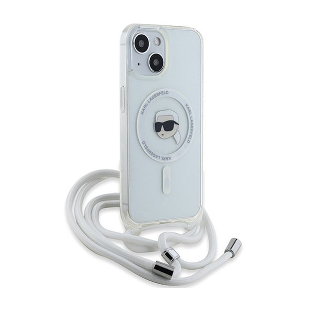 Karl Lagerfeld Crossbody IML Karl Head MagSafe – iPhone 15/14/13 dėklas (skaidrus) 3