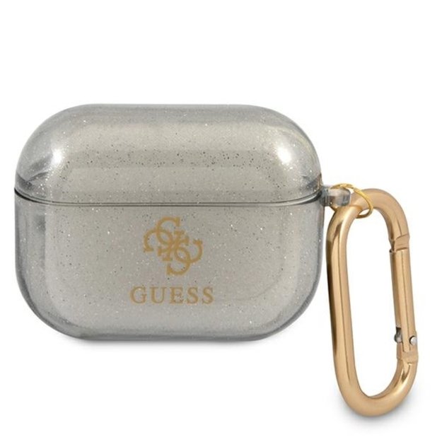 Guess Colored Glitter – Airpods Pro dėklas (juodas)