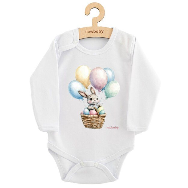 Kūdikių kombinezonas su raštu New Baby Rabbit su balionais, 74 (6-9m) 3