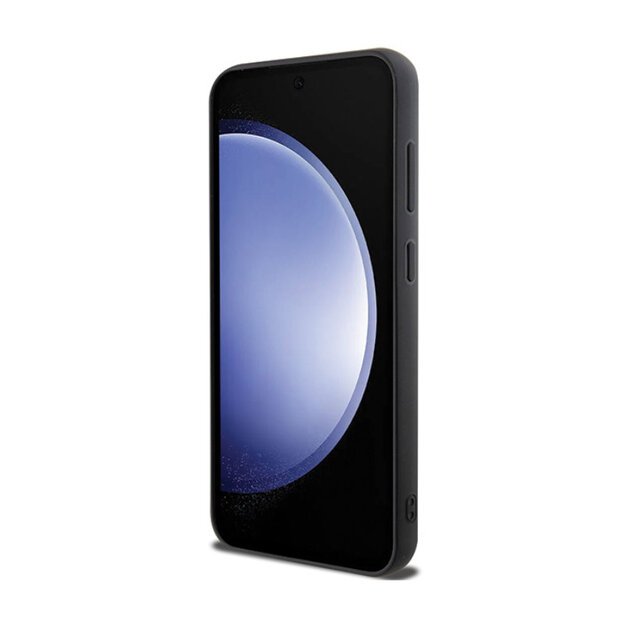 „Guess“ dygsniuotas metalinis logotipas – „Samsung Galaxy S23 FE“ dėklas (juodas) 11