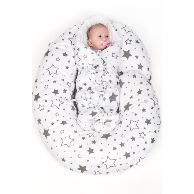 Universali žindymo pagalvė, pilka C New Baby Stars formos