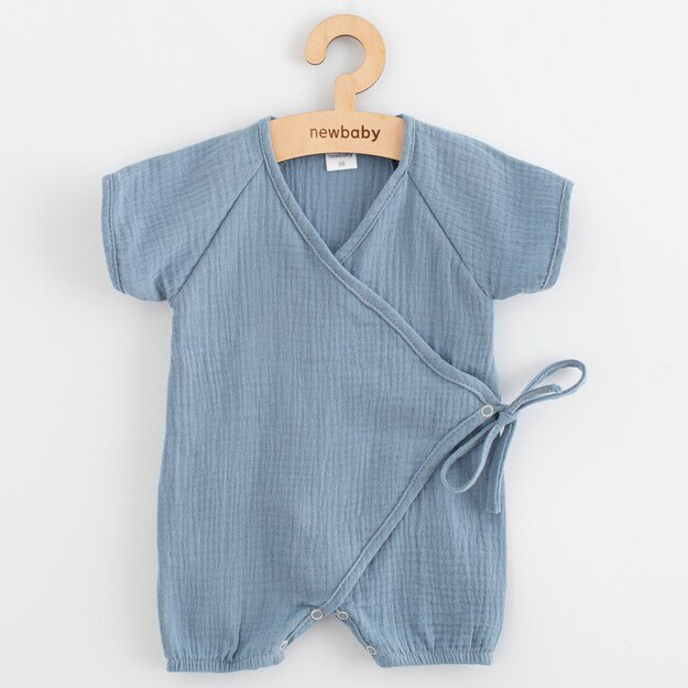 Baby Summer Muslin Jumpsuit New Baby Blue, 86 (12-18m)