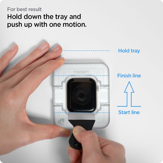 „Spigen Proflex EZ FIT“ 2 vnt. pakuotė – ekrano apsaugos, skirtos „Apple Watch 8 / 7“ (45 mm) (2 vnt.)