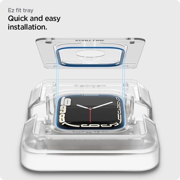 „Spigen Proflex EZ FIT“ 2 vnt. pakuotė – ekrano apsaugos, skirtos „Apple Watch 8 / 7“ (45 mm) (2 vnt.)