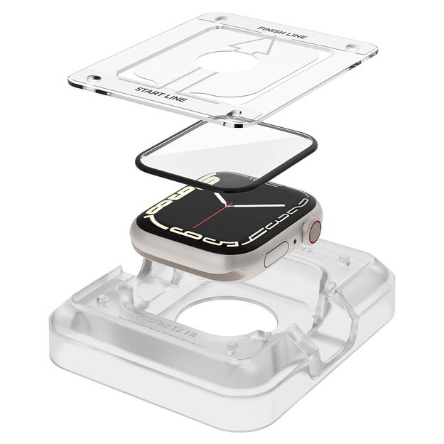„Spigen Proflex EZ FIT“ 2 vnt. pakuotė – ekrano apsaugos, skirtos „Apple Watch 8 / 7“ (45 mm) (2 vnt.)
