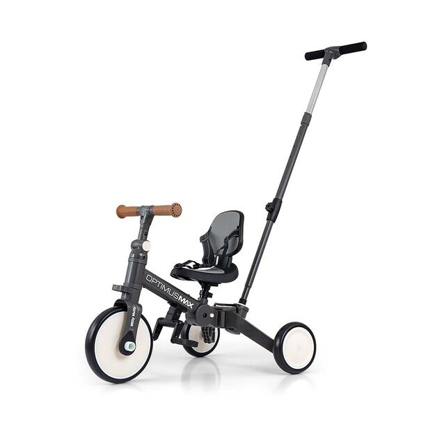 Milly Mally Optimus Max 5in1 tricycle with guide bar dark grey