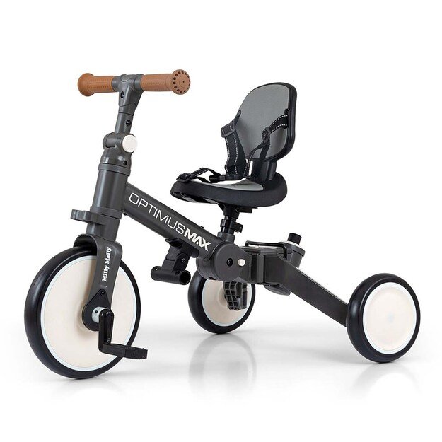 Milly Mally Optimus Max 5in1 tricycle with guide bar dark grey