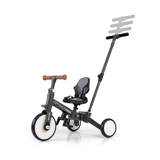 Milly Mally Optimus Max 5in1 tricycle with guide bar dark grey