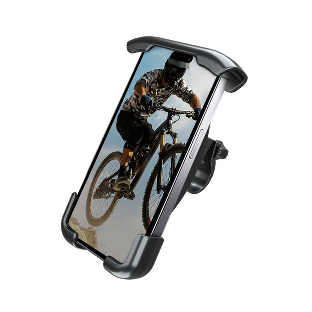 Crong Bikeclip Enduro – dviračio ir motociklo telefono laikiklis (juodas)