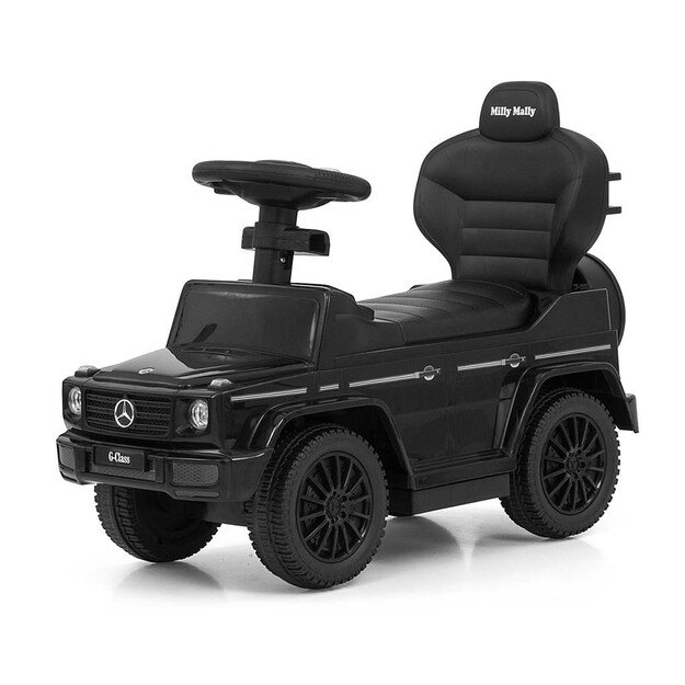 Paspirtukas su kreipiančiąja vairuoja MERCEDES G350d Milly Mally juodas