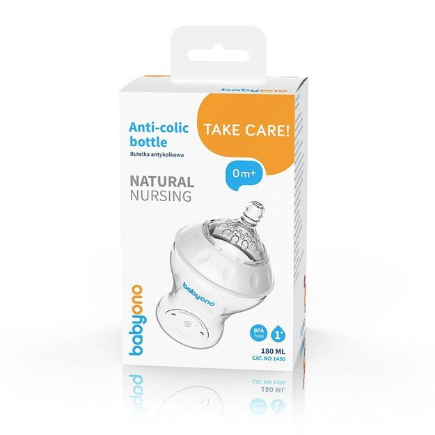 Baby Ono 180 ml buteliukas nuo dieglių