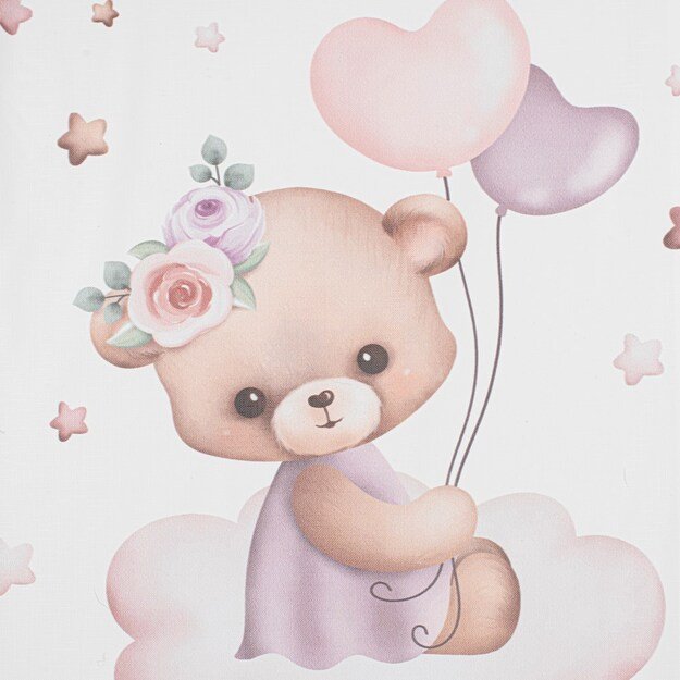 Baby Mix Bear vystymo kilimėlis su standumo efektu, 47x70 cm, rožinis