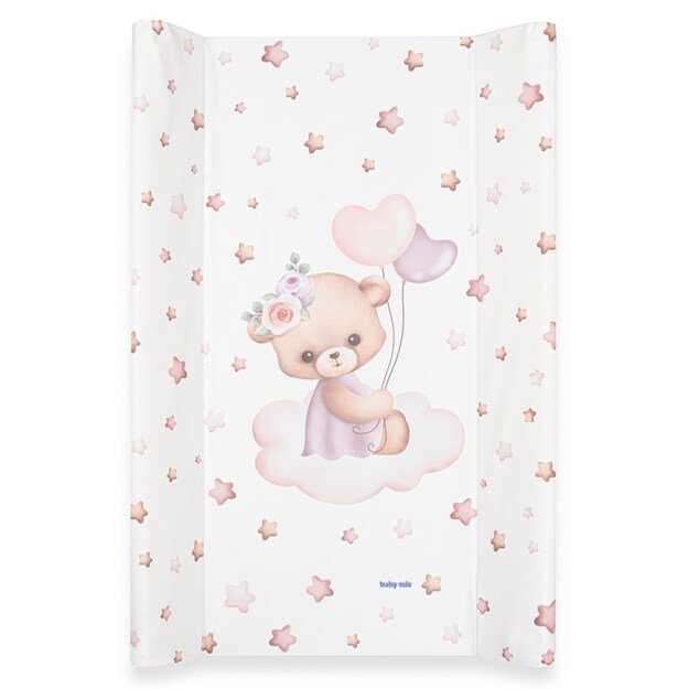 Baby Mix Bear vystymo kilimėlis su standumo efektu, 47x70 cm, rožinis