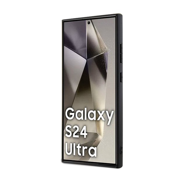 BMW odinis anglies pluošto mėlynos linijos dėklas „Samsung Galaxy S24 Ultra“ (juodas)