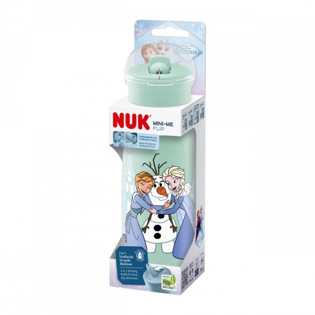 NUK Mini-Me Flip 2-in-1 kūdikio buteliukas „Frozen“, 450 ml, rožinis, 12+ mėn.