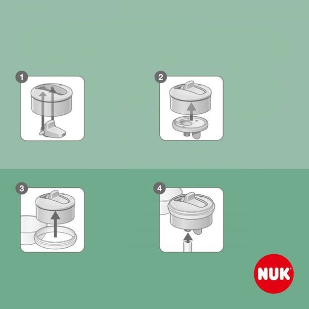 NUK Mini-Me Flip 2-in-1 kūdikio buteliukas „Frozen“, 450 ml, rožinis, 12+ mėn.