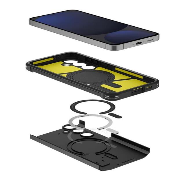 „Spigen Tough Armor MagSafe“ dėklas, skirtas „Samsung Galaxy S24 FE“ (juodas) 2