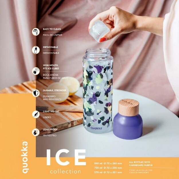 „Quokka Ice“ – „Ecozen“ vandens buteliukas, 840 ml (ofsetinės tekstūros botaninis) 6