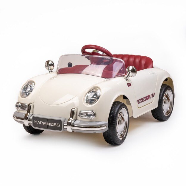 Elektrinis kūdikio automobilis „Baby Mix Retro Pearl White“