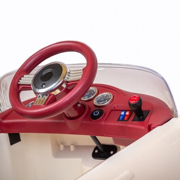 Elektrinis kūdikio automobilis „Baby Mix Retro Pearl White“ 2