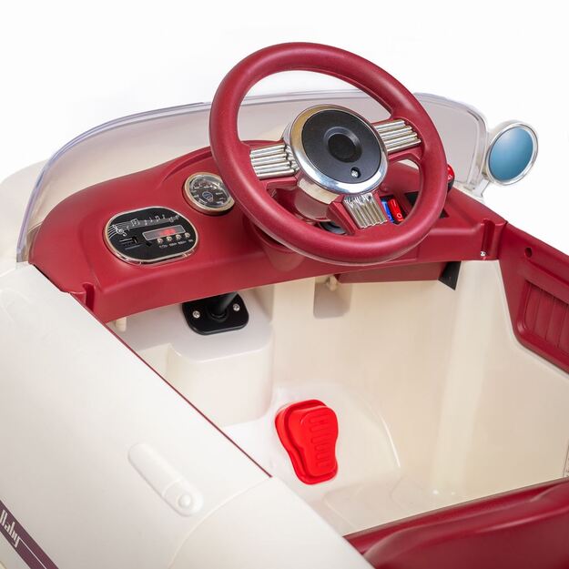 Elektrinis kūdikio automobilis „Baby Mix Retro Pearl White“ 1