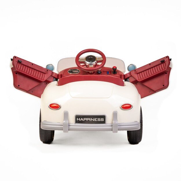 Elektrinis kūdikio automobilis „Baby Mix Retro Pearl White“ 6