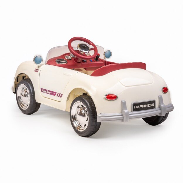 Elektrinis kūdikio automobilis „Baby Mix Retro Pearl White“ 10