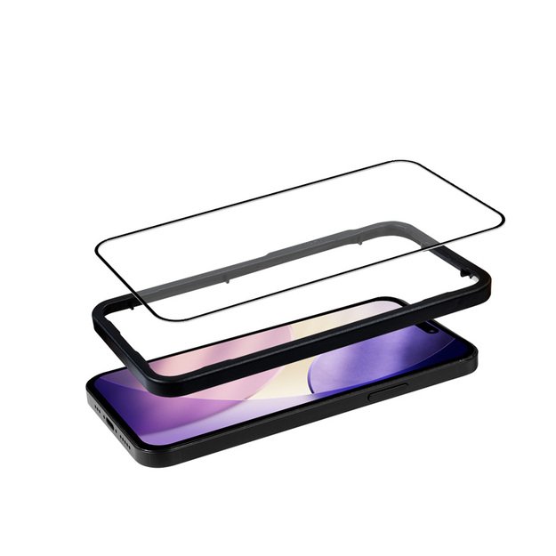 „Crong 3D Armour Glass“ – grūdintas stiklas iPhone 17 + montavimo rėmeliui 8