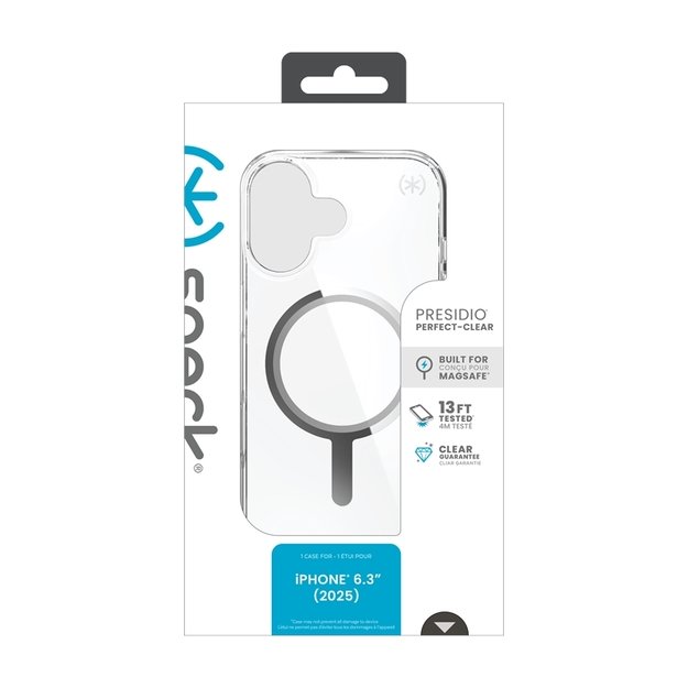 „Speck Presidio Perfect Clear MagSafe“ dėklas iPhone 17 (skaidrus / sidabrinis) 11