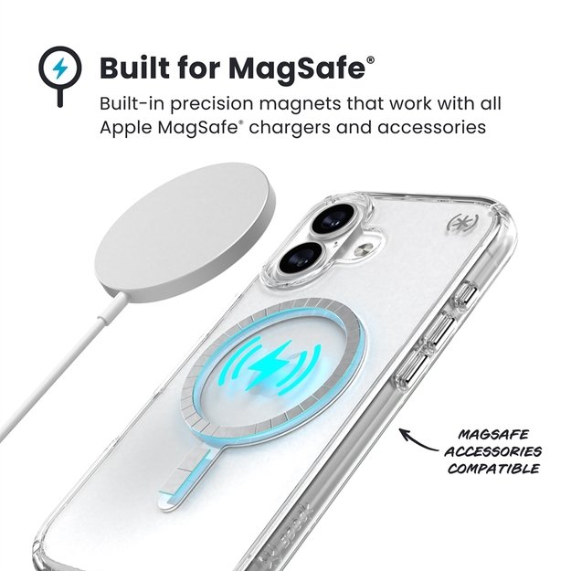 „Speck Presidio Perfect Clear MagSafe“ dėklas iPhone 17 (skaidrus / sidabrinis) 7