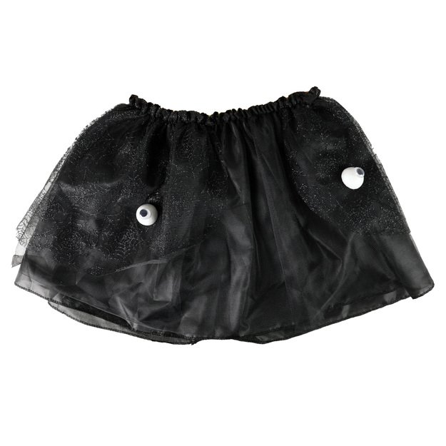 Children costume black witch tutu skirt with hat 4