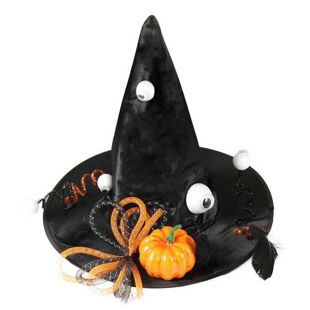 Children costume black witch tutu skirt with hat 3