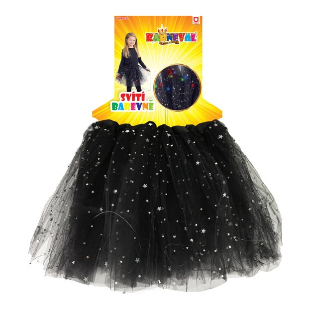 Children costume black tutu skirt with lights 3