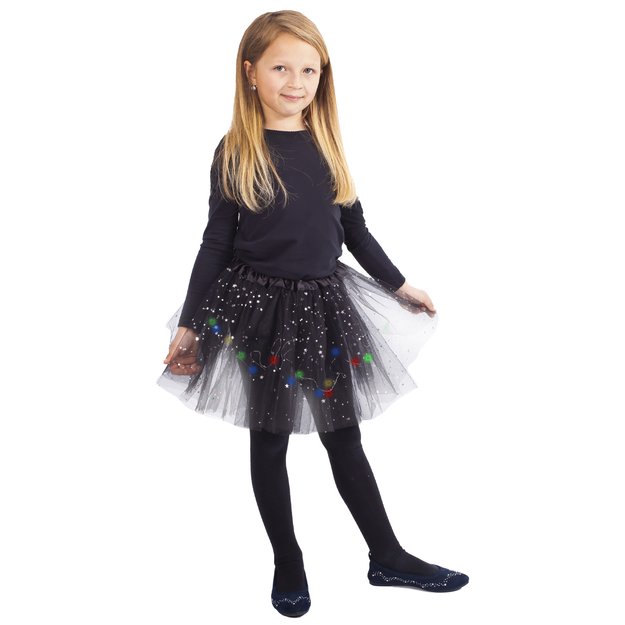 Children costume black tutu skirt with lights 4