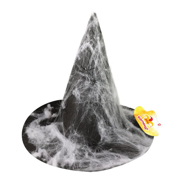 Witch hat with cobweb for adults 2