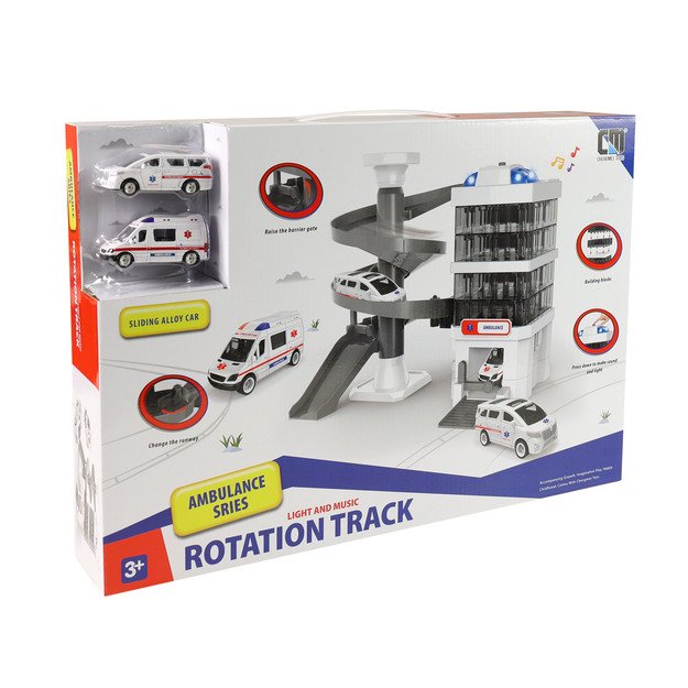 Multi-storey hospital with cars 1