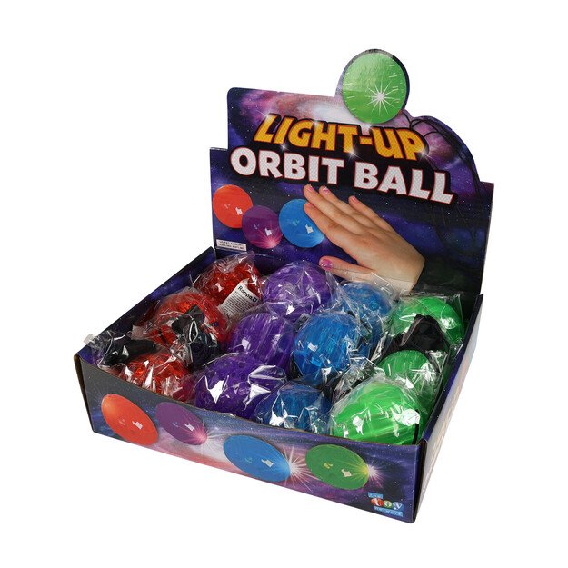 Šokinėjimo kamuolys ant gumos su šviesa 6 cm 2