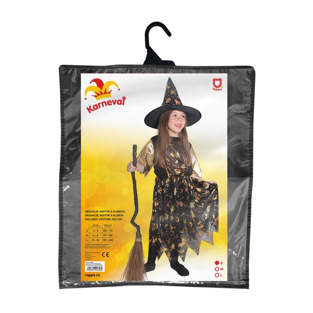 Vaikiškas kostiumas - auksinė ragana su skrybėle (S) 2