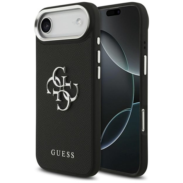 „Guess Grained Big 4G Classic Logo“ dėklas „iPhone Air“ (juodas)
