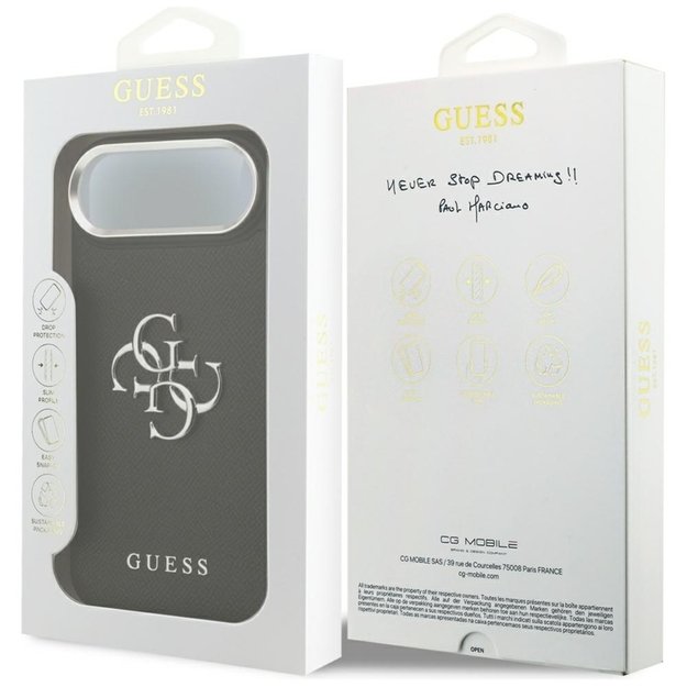 „Guess Grained Big 4G Classic Logo“ dėklas „iPhone Air“ (juodas) 8