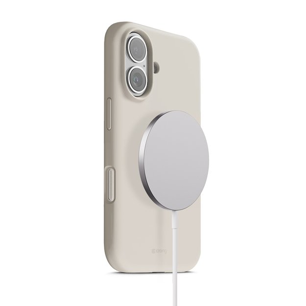 „Crong Color Cover Magnetic“ dėklas „MagSafe iPhone 17“ (akmens smėlio spalvos) 7
