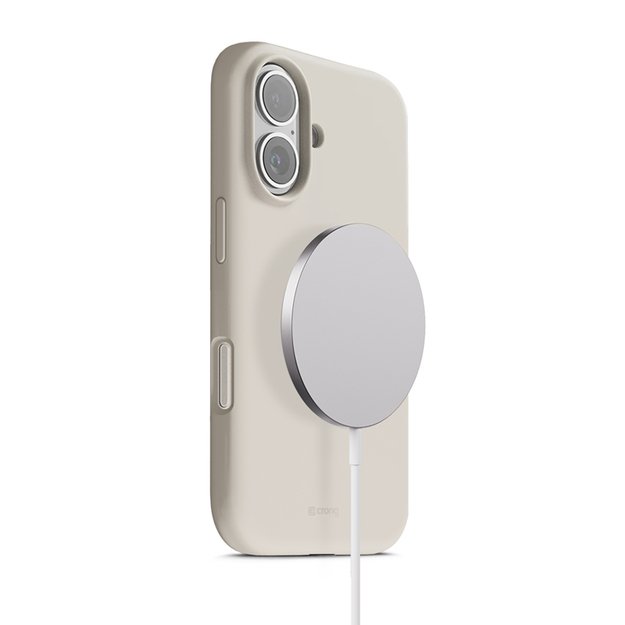 „Crong Color Cover Magnetic“ dėklas „MagSafe iPhone 17“ (akmens smėlio spalvos) 8