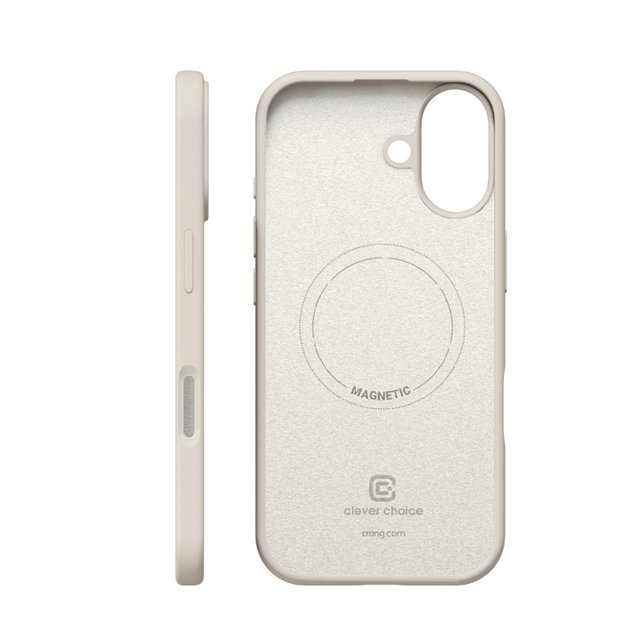 „Crong Color Cover Magnetic“ dėklas „MagSafe iPhone 17“ (akmens smėlio spalvos) 2