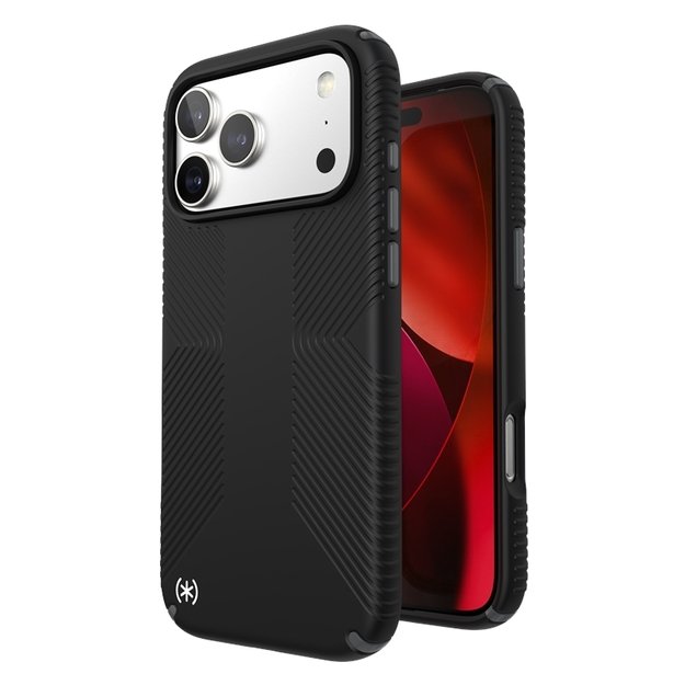 „Speck Presidio2 Grip MagSafe“ dėklas, skirtas „iPhone 17 Pro Max“ (juodas / pilkas / baltas) 7