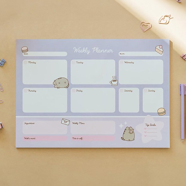 Pusheen – Savaitės planuotojas iš „Moments“ kolekcijos 54 puslapiai A3