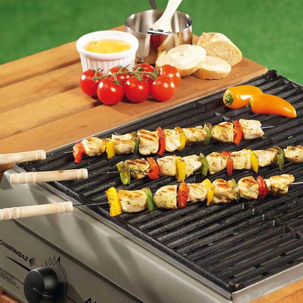BBQ - iešmeliai visiškai metaliniai 24 cm (4 vnt.) 2