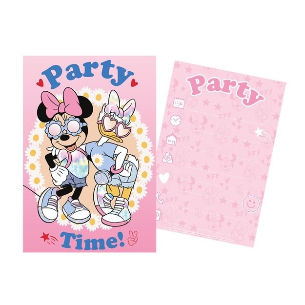 Minnie vakarėlio rinkinys 5 kvietimai + 5 vokai